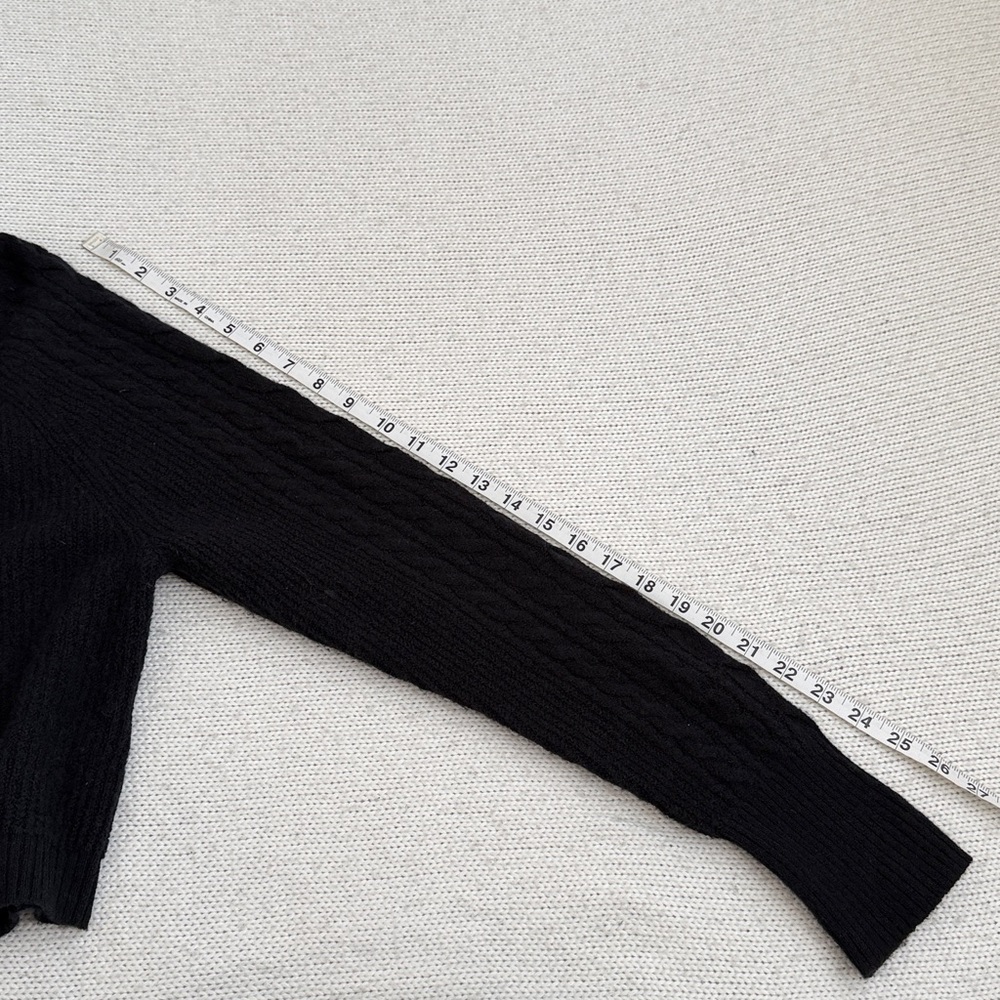 J Crew Merino Wool/Alpaca Tank and Cardigan Sweater Set Black Size Medium - Picture 5 of 13